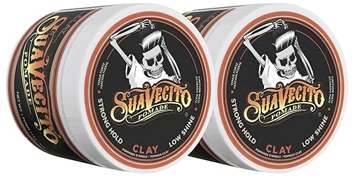 Suavecito Pomade Firme Clay 4 oz, 2 Pack - Strong Hold Hair Clay For Men - Low Shine Matte Hair Clay Pomade For Natural Texture Hairstyles Beauty & Personal Care Suavecito