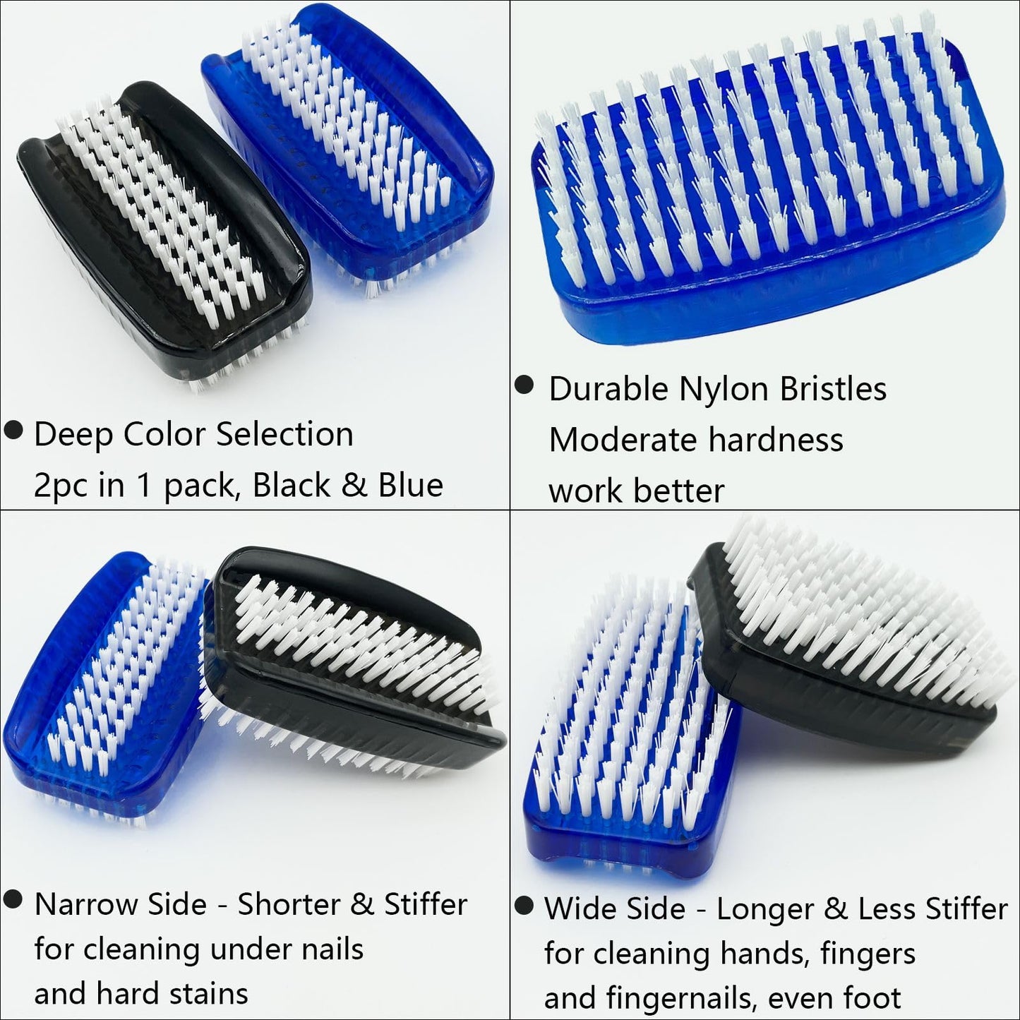 GKETN Nail Brush for Cleaning Fingernails 2 Sided Nylon Bristles Fingernail Brush for Cleaning Nail Scrubber Scrub Clean Soft Stiff Nail Scrub Brush Beauty and Personal Care GKETN