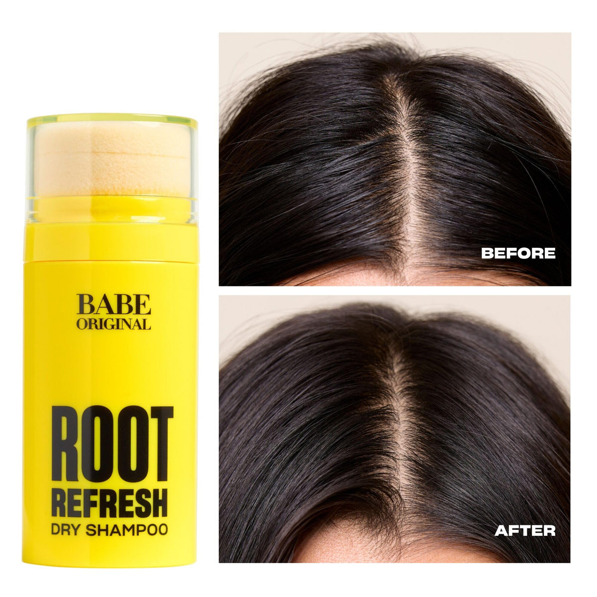BABE ORIGINAL Root Refresh Dry Shampoo Powder for Clean & Volumized Hair| Instantly Absorb Oil & Odor | Aerosol-Free & Talc-Free | Travel-Friendly |