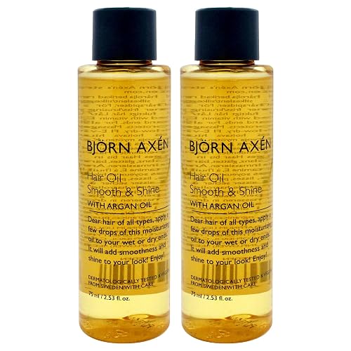 Hair Oil Smooth and Shine - Argan Oil by Bjorn Axen for Unisex - 2.53 oz Oil - Pack of 2 Beauty & Personal Care Bjorn Axen