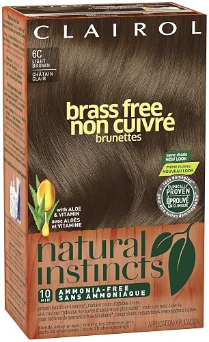 Clairol Natural Instincts, 6C, Brass Free Light Brown Beauty & Personal Care Procter & Gamble