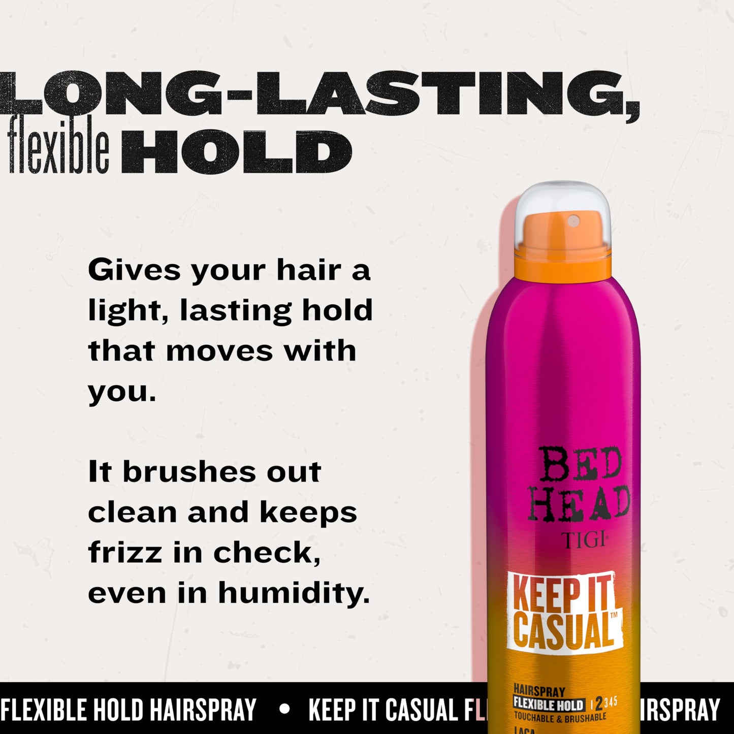 TIGI Bed Head Keep It Casual Hair Spray, Flexible Hold with Brushable Finish for Frizz and Static Control, 9.1 oz Beauty & Personal Care TIGI