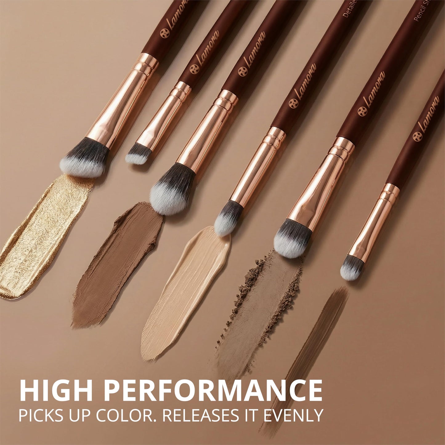 Eye Makeup Brushes Eyeshadow Brush Set - 7pcs Soft Synthetic Eyeshadow Blending Brush Kit - For Blending Eyeshadow, Eyeliner, Crease, Eyebrow - Long Beauty & Personal Care Lamora