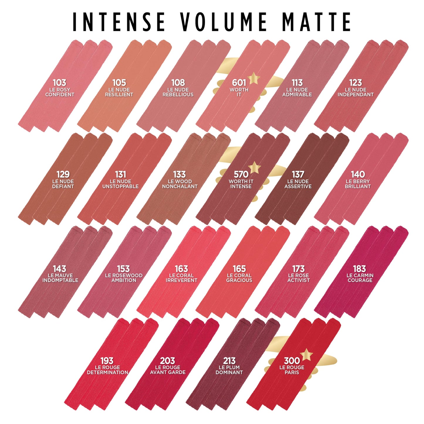 L'Oreal Paris Colour Riche Intense Volume Matte Lipstick, Lip Color Infused with Hyaluronic Acid for up to 16hr All Day Comfort, Le Rosewood Ambition, Beauty & Personal Care L'Oreal Paris