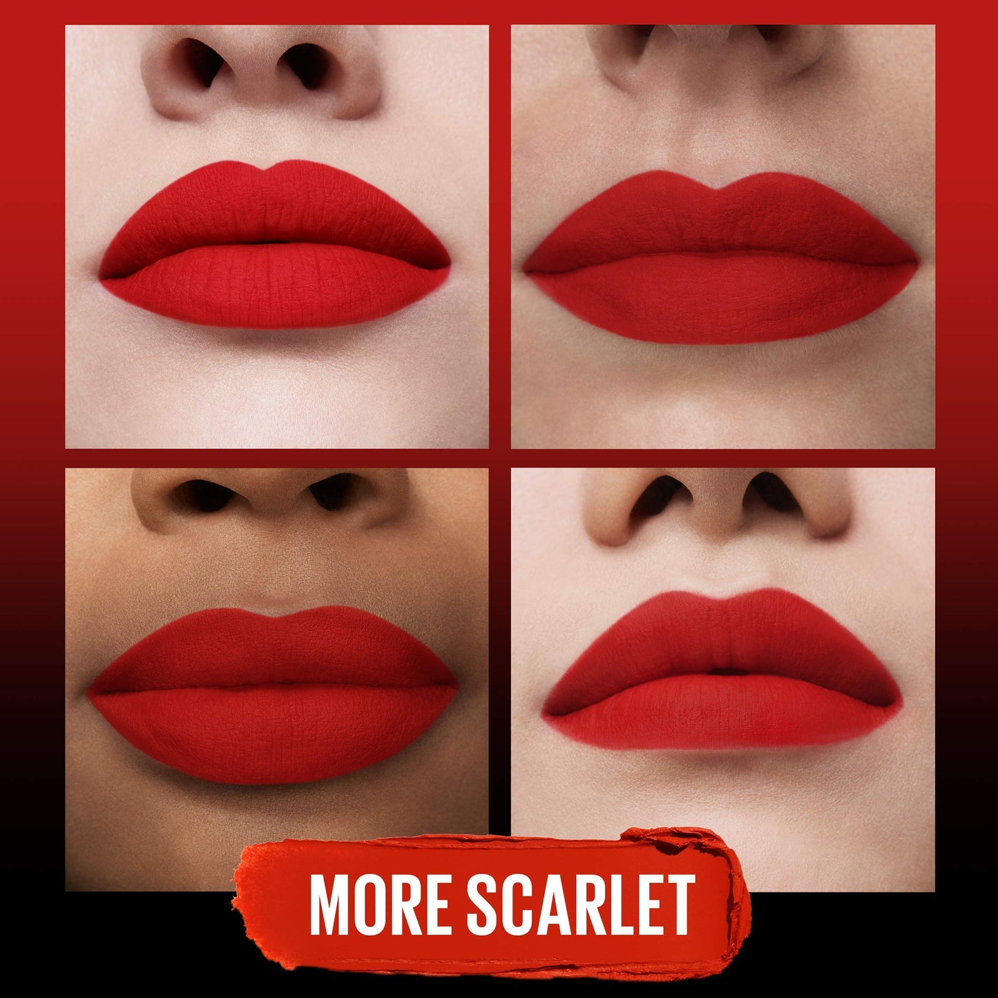 Maybelline Color Sensational Ultimatte Matte Lipstick, Non-Drying, Intense Color Pigment, More Scarlet, Scarlet Red, 1 Count Beauty & Personal Care MAYBELLINE