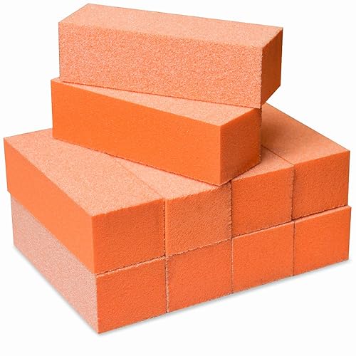 Maccibelle Durable Nail Buffer Sanding Block 60/100 Grit Orange Buffer for Buffing File Acrylic Polygel Artificial Dip System Fingernails, Pedicure Beauty & Personal Care Maccibelle