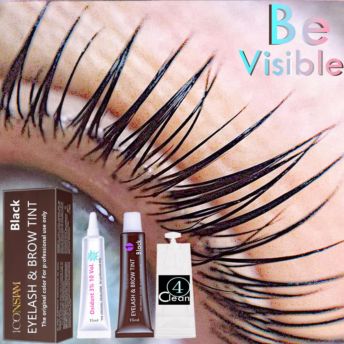 Black Lash T-i-n-t Kit, Keratin Black Eyelash D-y-e and Eyebrow T-i n t, 6 Week Voluminous Brow T-int, T-inting Look For Lash Perm/Lift/Lamination Beauty & Personal Care Libeauty