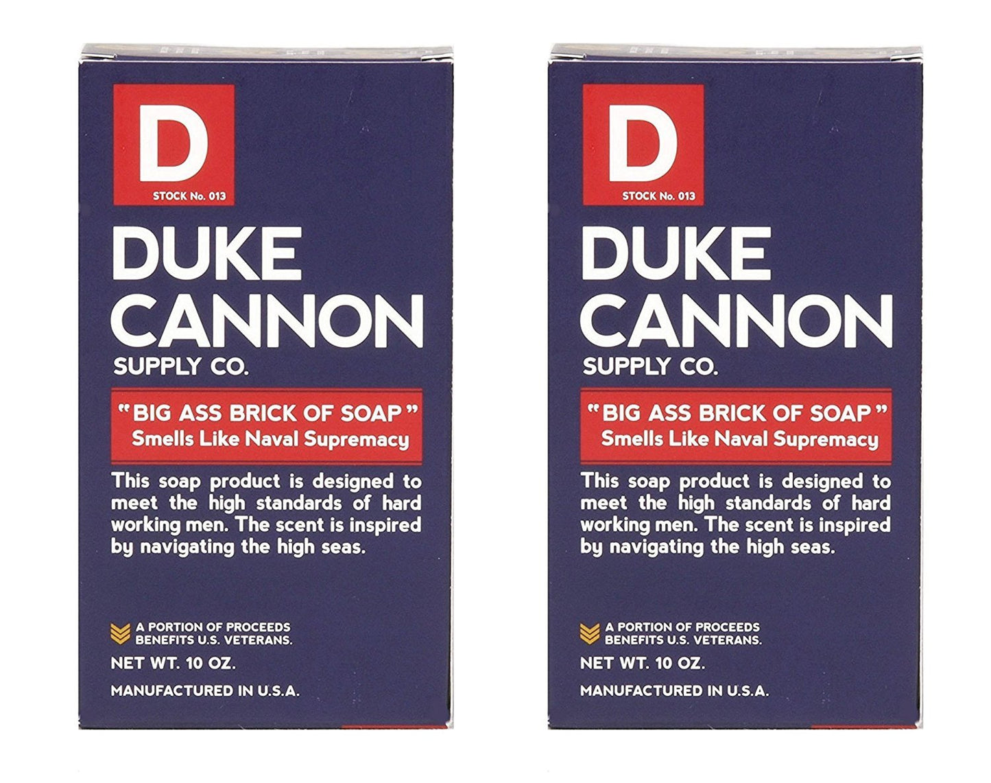 Duke Cannon Big Brick of Soap, Naval Diplomacy - Refreshing Ocean Scent, Men's Bar Soap, 10 oz. (2-Pack) Beauty & Personal Care Duke Cannon Supply Co.