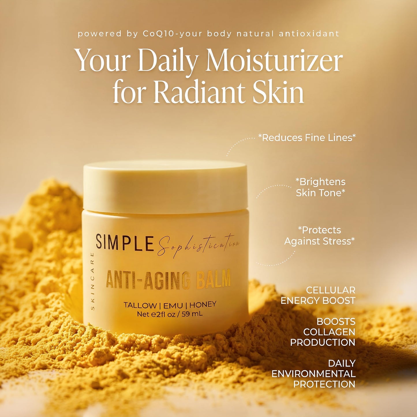 Simple Sophistication Tallow Emu Honey Balm | Nourishing Face & Body Moisturizer with Manuka Honey & Emu Oil, Non-Greasy Natural Skincare (Anti-Aging Beauty & Personal Care Simple Sophistication