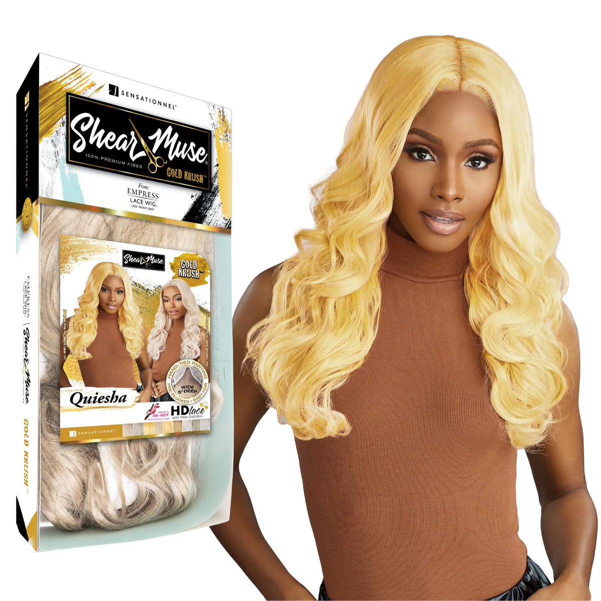 Sensationnel Shear Muse LaceWig-Quiesha, SILVERBLONDE