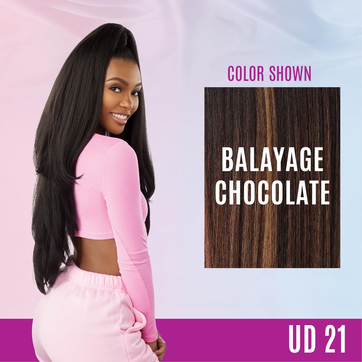 Sensationnel Instant Updown Halfwig Pony-Iud 21, BALAYAGECHOCOLATE
