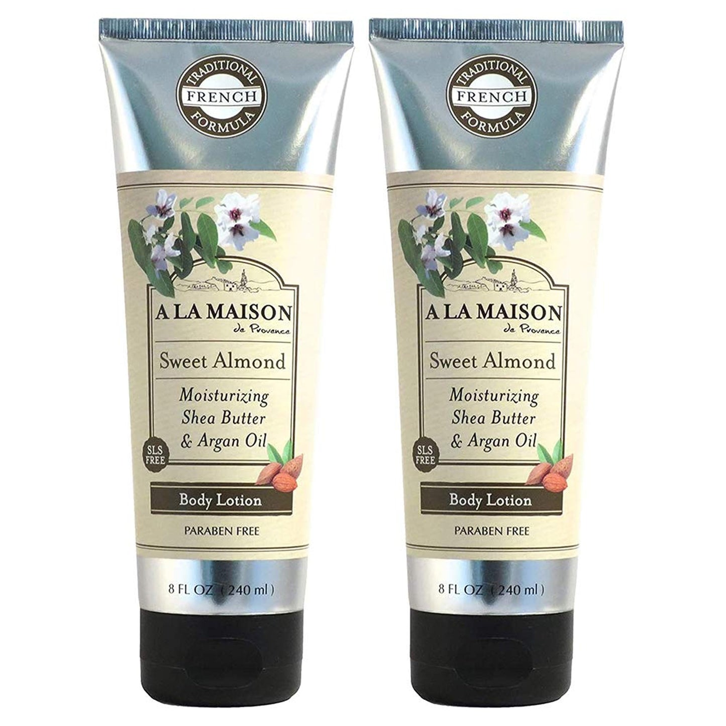 A LA MAISON Moisturizing Lotion, Sweet Almond - Nourishing French Formula for Dry Skin - Argan Oil, Pure Shea Butter, Essential Oils, Plant Based Beauty & Personal Care A LA MAISON