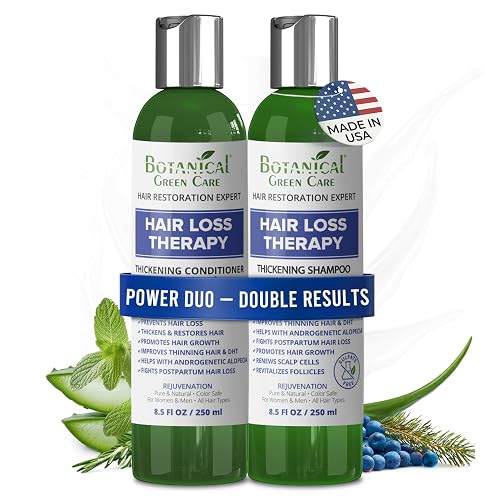 Hair Growth Shampoo + Conditioner Set - Thickening Duo, Sulfate?Free Beauty & Personal Care Botanical Green Care