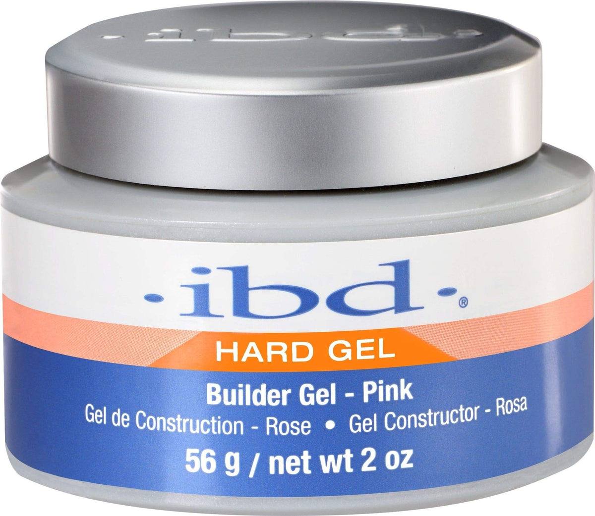IBD UV Hard Gel Builder Gel, Pink - Nail Builder Gels for Nails Extension, Strengthening & Sculpting, Nail Art Gels, DIY Manicure, 2 oz