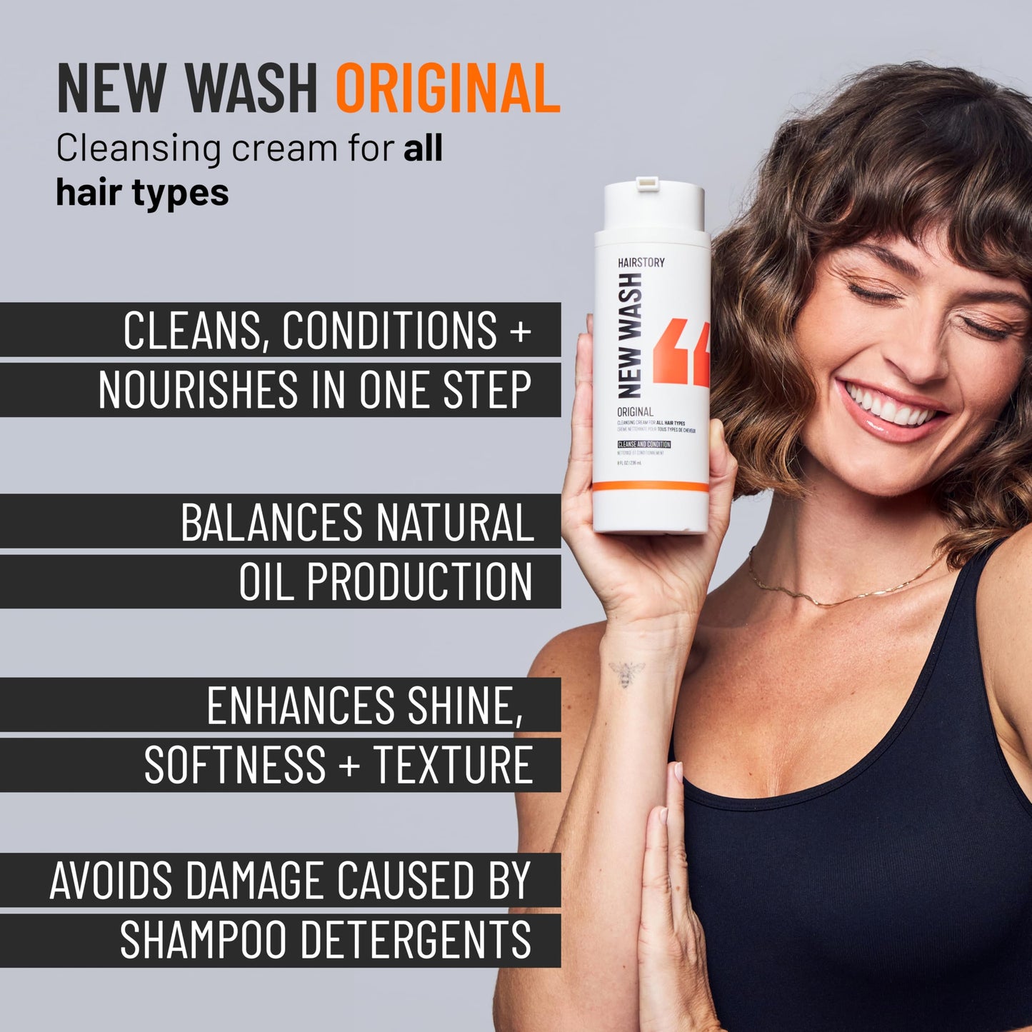 Hairstory Bond Boost + New Wash Original Set - Detergent-Free Cleansing Cream & Bond Repair Treatment for Damaged, Color-Treated & Chemically Beauty & Personal Care Hairstory