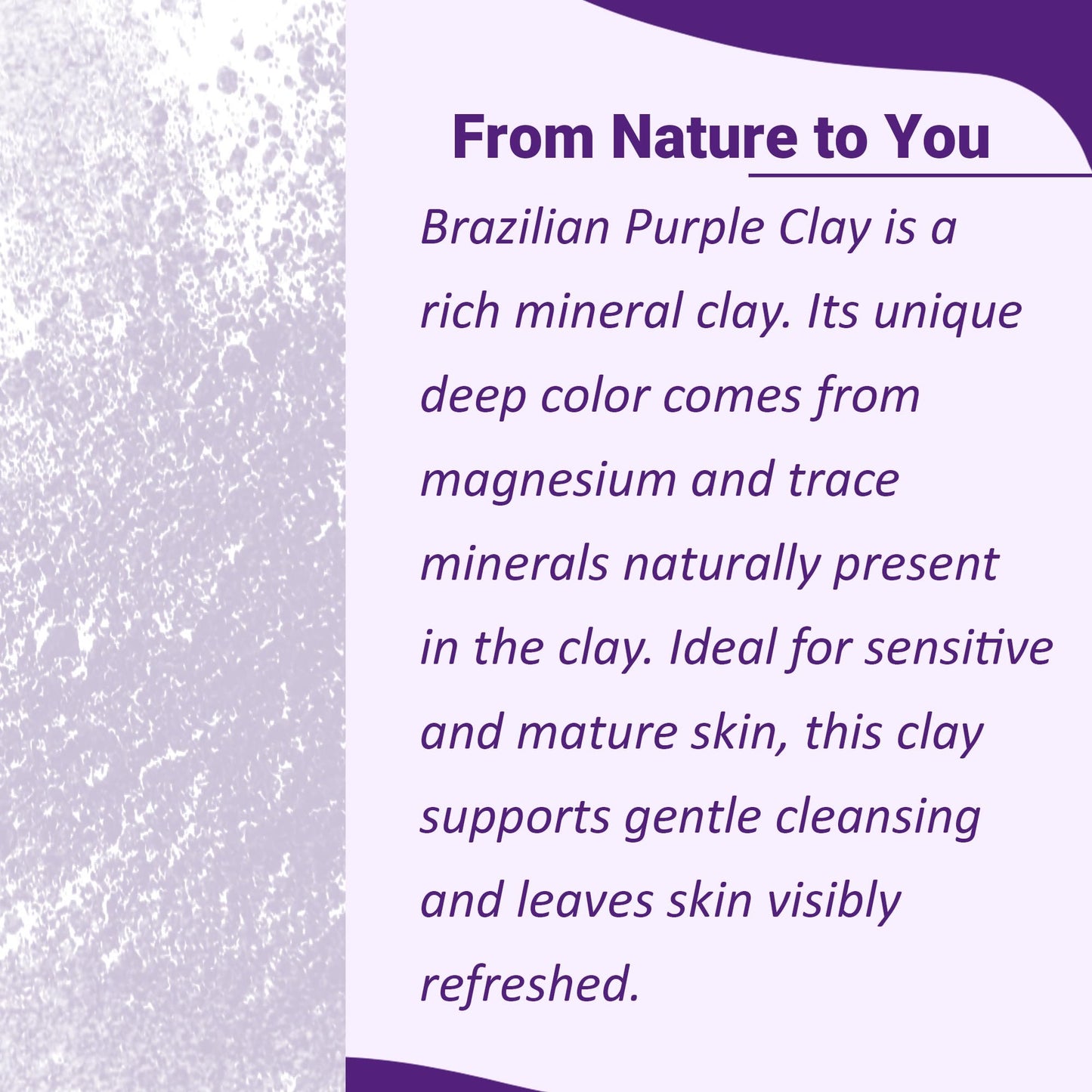 minature Brazilian Purple Clay |Mineral Rich for Detoxifying Skin | Deep Cleansing Face Mask | Ideal for Face Pack DIY Soap|227g(8 oz) Beauty & Personal Care minature