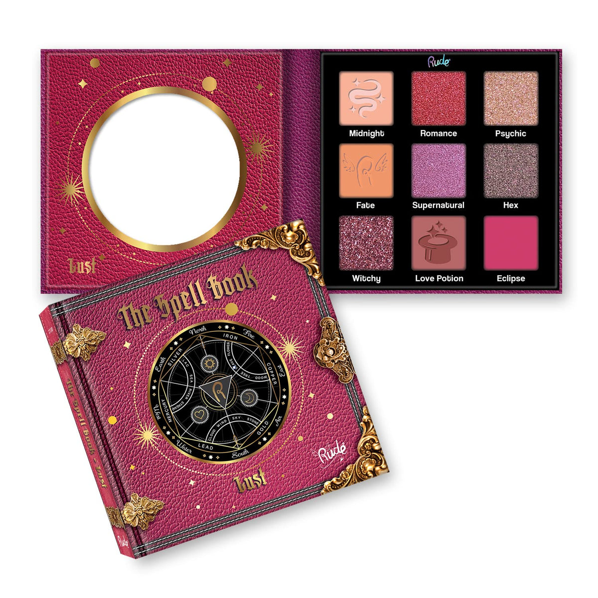 Rude Cosmetics The Spell Book Palette - Lust for Women - 0.38 oz Eye Shadow Beauty & Personal Care RUDE