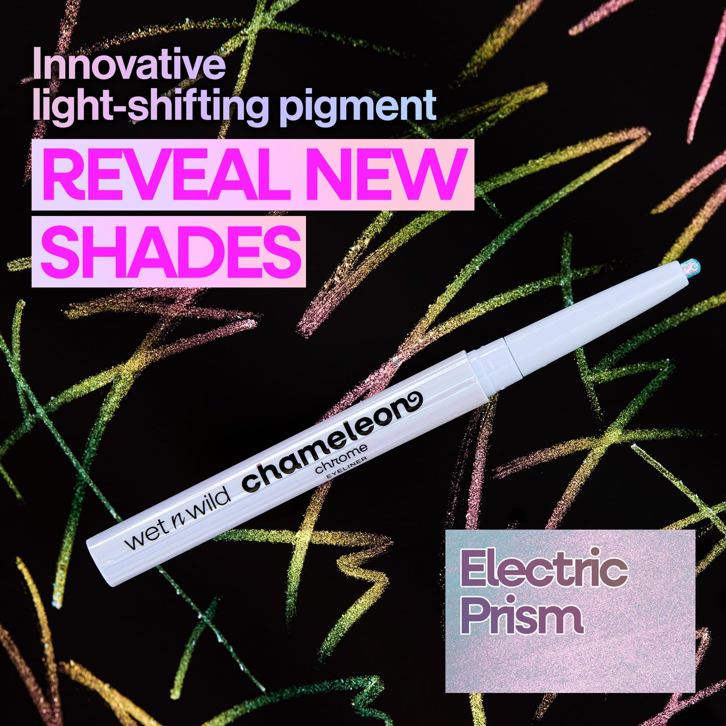 wet n wild Chameleon Chrome Eyeliner, Waterproof and Smudge-Proof, Multichrome Color Shift, Long-Lasting 18-Hour Wear, Cruelty-Free & Vegan - Electric Beauty & Personal Care wet n wild