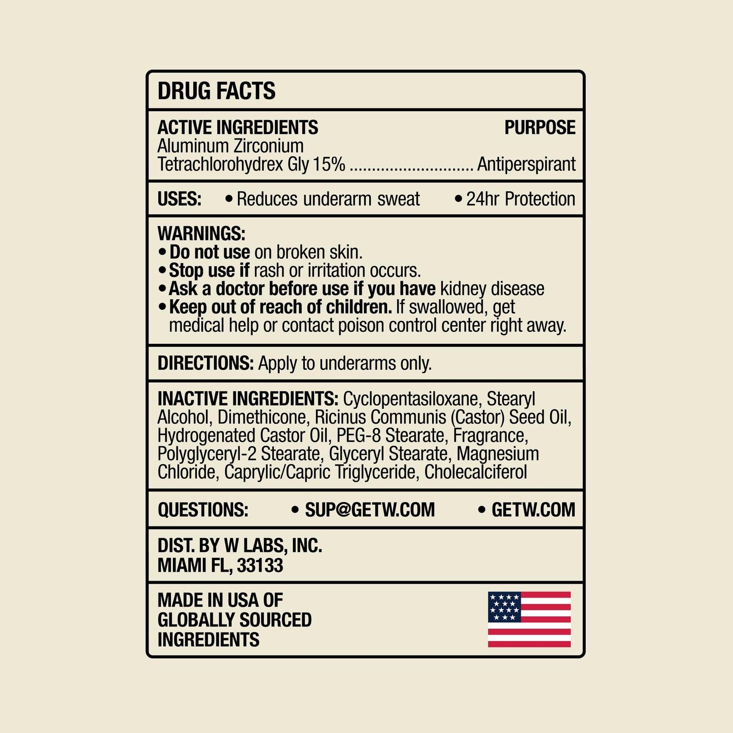 W By Jake Paul Old Formula Men's Antiperspirant, Odor Blocking, Vitamin-Infused Deodorant for Men, 24-Hour Sweat Protection, Fresh Ice Scent, 2.6 oz Beauty and Personal Care W