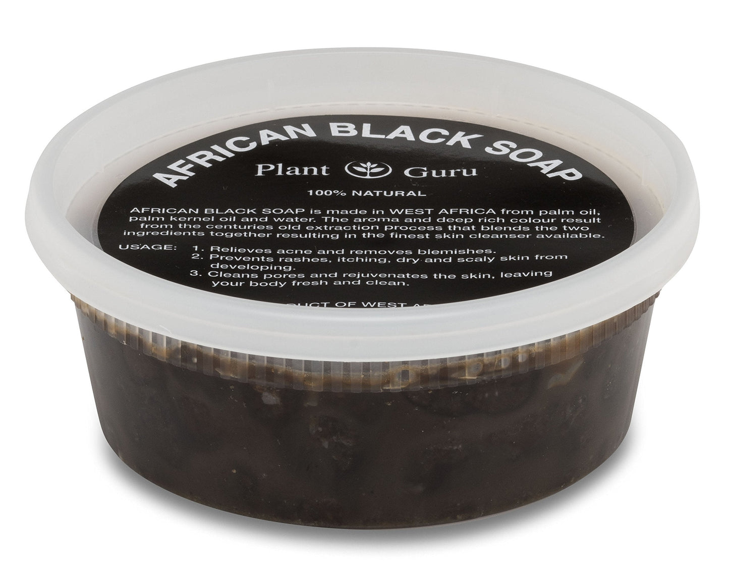African Black Soap Paste 8 oz. 100% Raw Pure Natural From Ghana. Acne Treatment, Aids Against Eczema & Psoriasis, Dry Skin, Scars and Dark Spots. Beauty & Personal Care Plant Guru