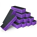 Morary 12-Pack Nail Buffers for Acrylic Nails, 60/60/100 Grit, 3 Sided (Purple Black) Beauty & Personal Care Morary