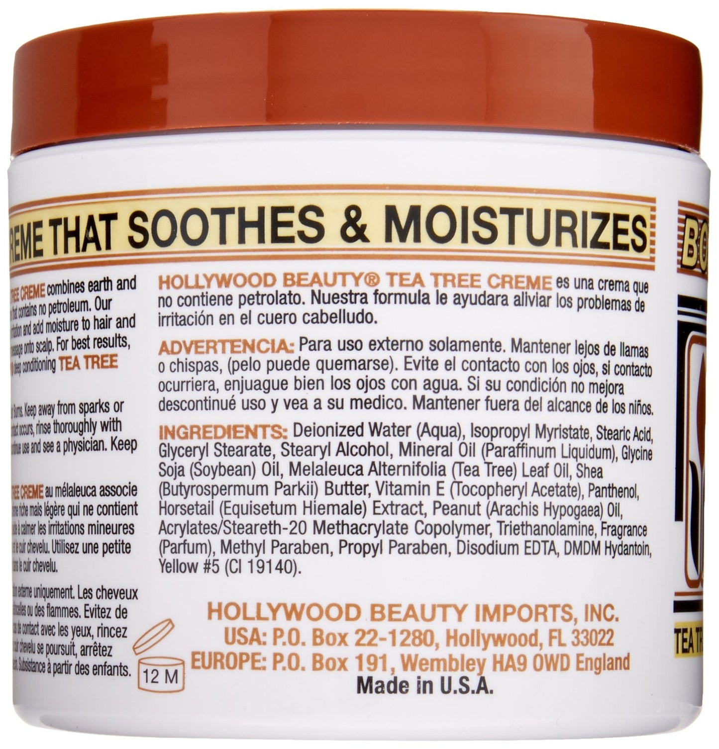 Hollywood Beauty Tea Tree Creme Hair and Scalp Conditioner, White , 10.5 Ounce Beauty & Personal Care Hollywood Beauty