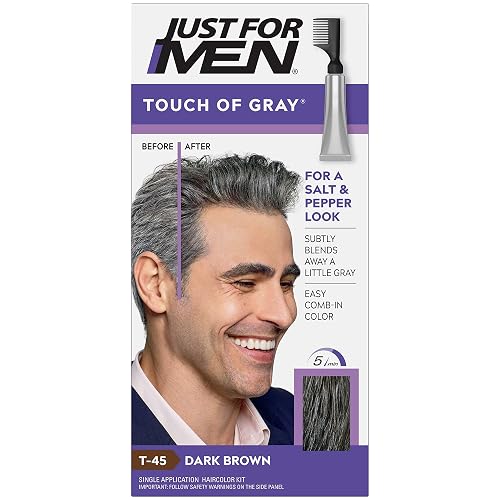 JUST FOR MEN Touch of Gray Hair Treatment T-45 Dark Brown, 2 Pack Beauty & Personal Care Just for Men