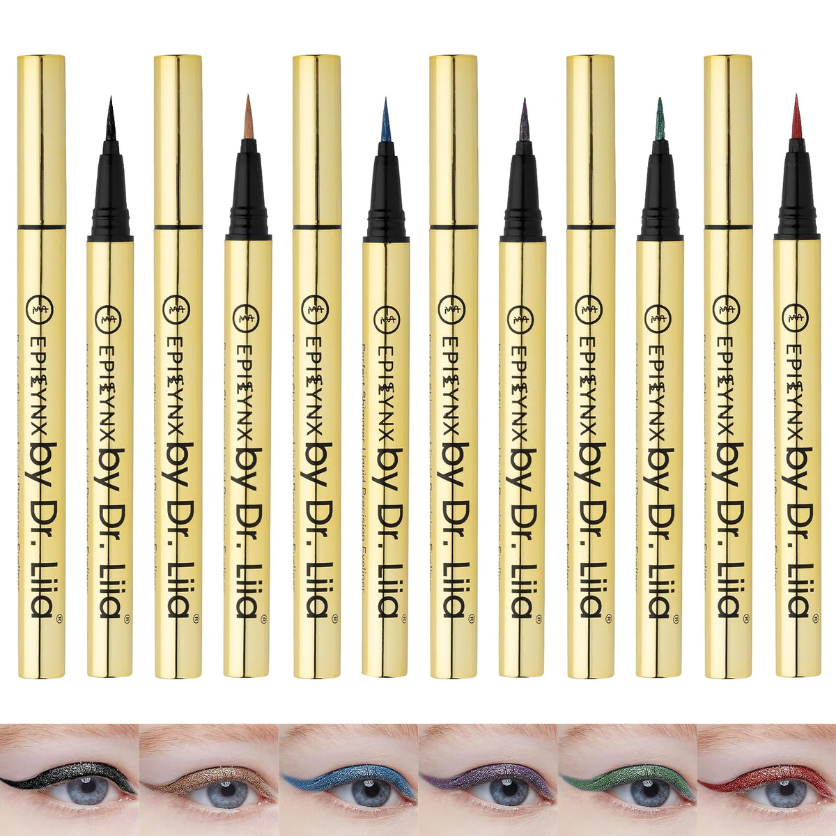 Liquid Eyeliner - Hypoallergenic Eyeliner with Fine Brush Tip, Long-Lasting Waterproof Eye Liner - Cruelty-Free, Vegan, Hypoallergenic, Gluten-Free Beauty & Personal Care EPILYNX