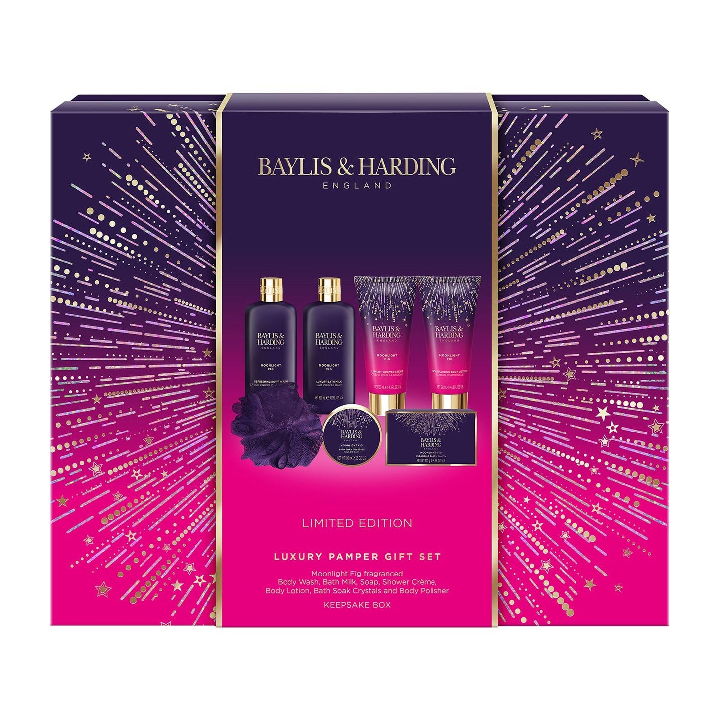 Baylis & Harding Gift Set for Women - Pamper Present for Body & Skincare - Moonlight Fig - 7-Pack Beauty and Personal Care Baylis & Harding