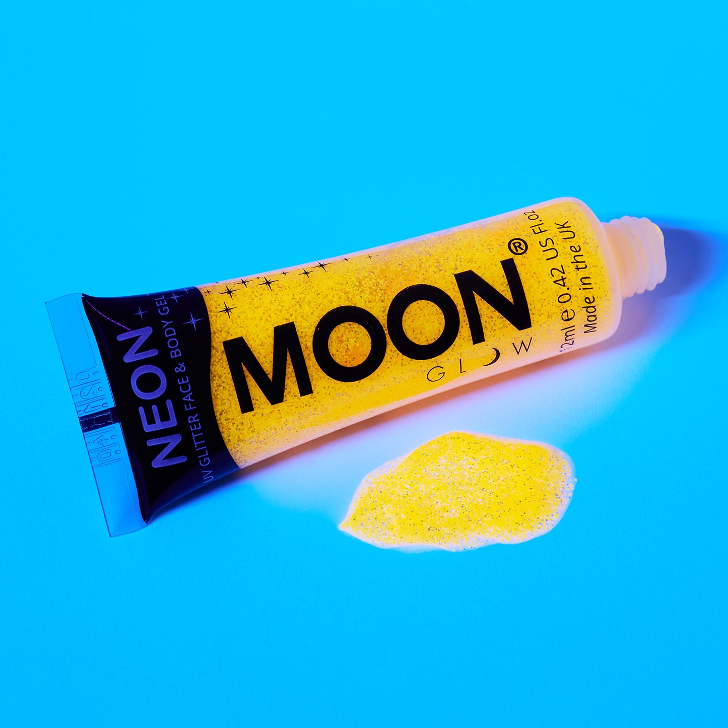 Moon Glow - Blacklight UV Glitter Face & Body Gel - 0.42oz Set of 6 - Blacklight Face Paint - glows brightly under Blacklight Beauty & Personal Care Moon Glow