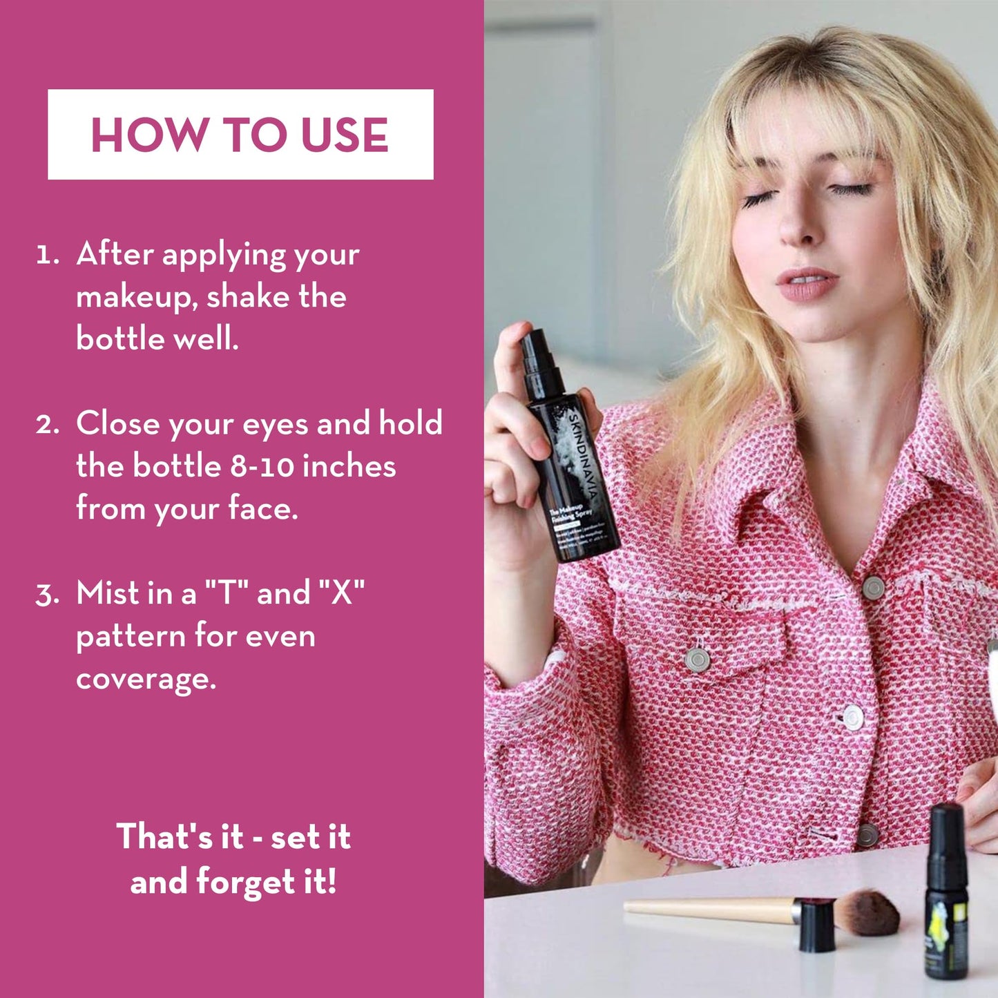Skindinavia Makeup Setting Spray, Bridal Setting Spray for Makeup Long Lasting, Waterproof & Heat-Resistant Cooling Formula, All-Day Wear Up to 16+ Beauty & Personal Care SKINDINAVIA