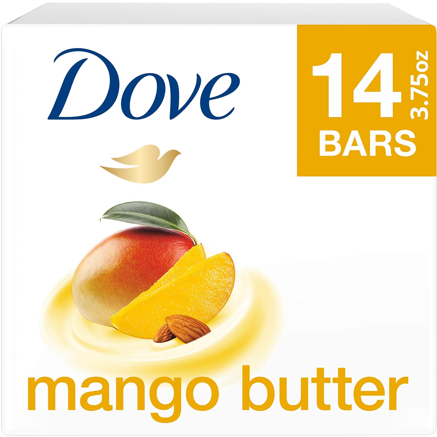 Dove Beauty Bar With Mango Butter 14 Bars To Moisturize Dry Skin More Moisturizing Than Bar Soap 3.75 oz Beauty & Personal Care Dove