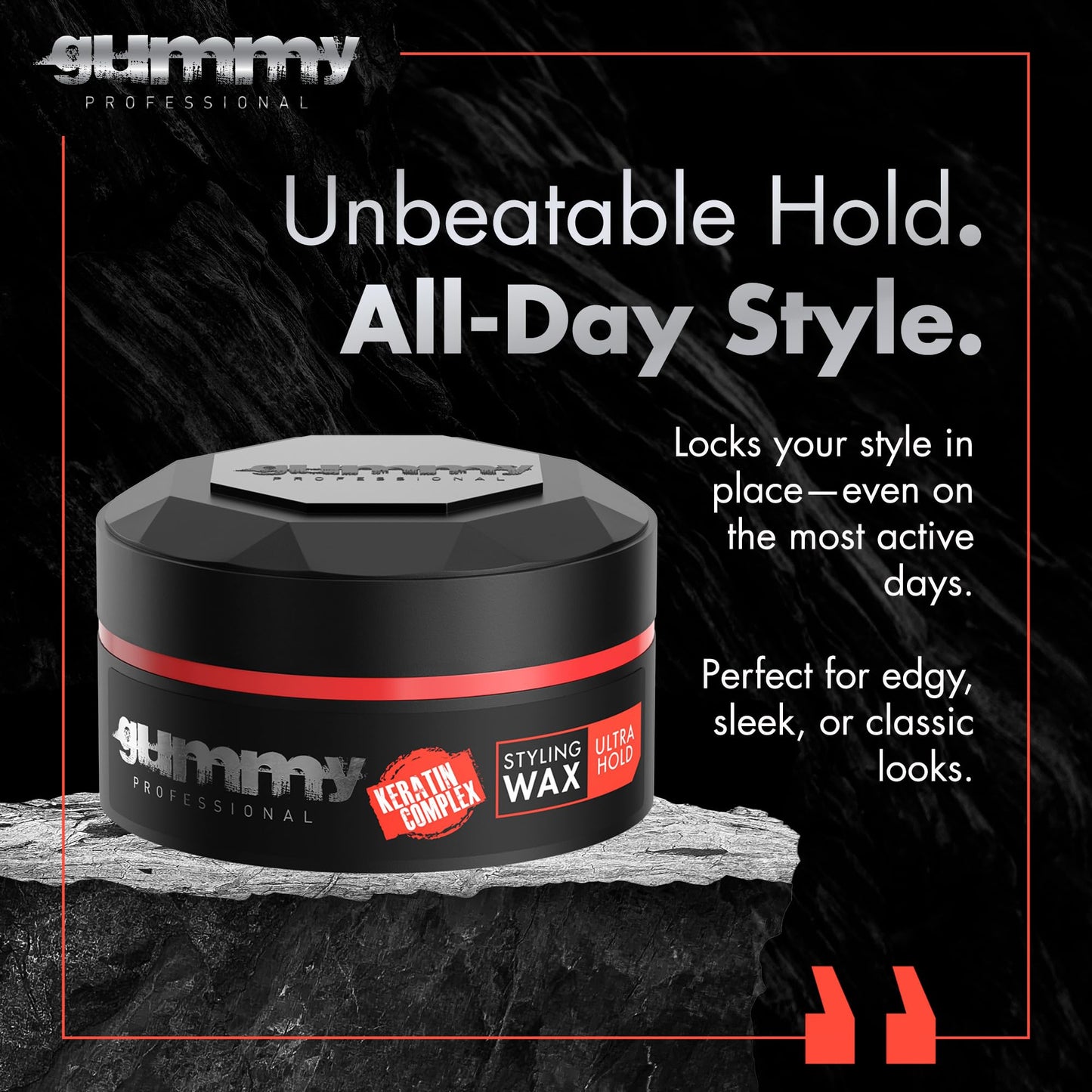 Gummy Professional - Hair Wax for Men - Ultra Hold Styling Pomade for Dry, Damp Hair - Water-Based Texturizing Clay Paste with Provitamin B5 & Keratin Beauty & Personal Care Gummy