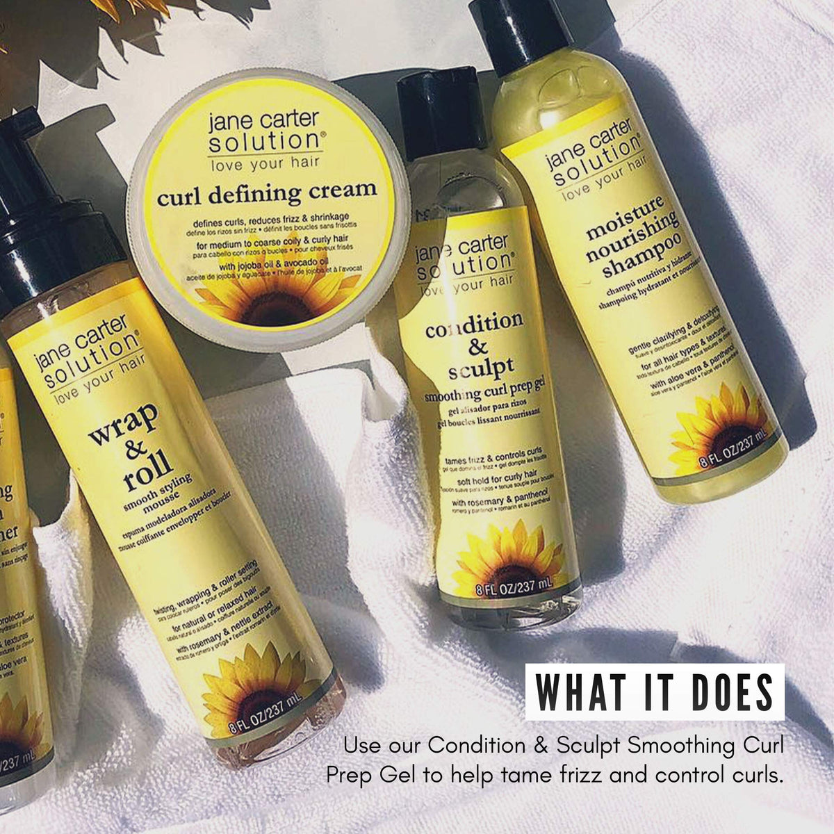 JANE CARTER SOLUTION Condition & Sculpt Smoothing Curl Prep Gel (8oz) - Soft Hold, Smoothing, Moisturizing Beauty & Personal Care Jane Carter Solution
