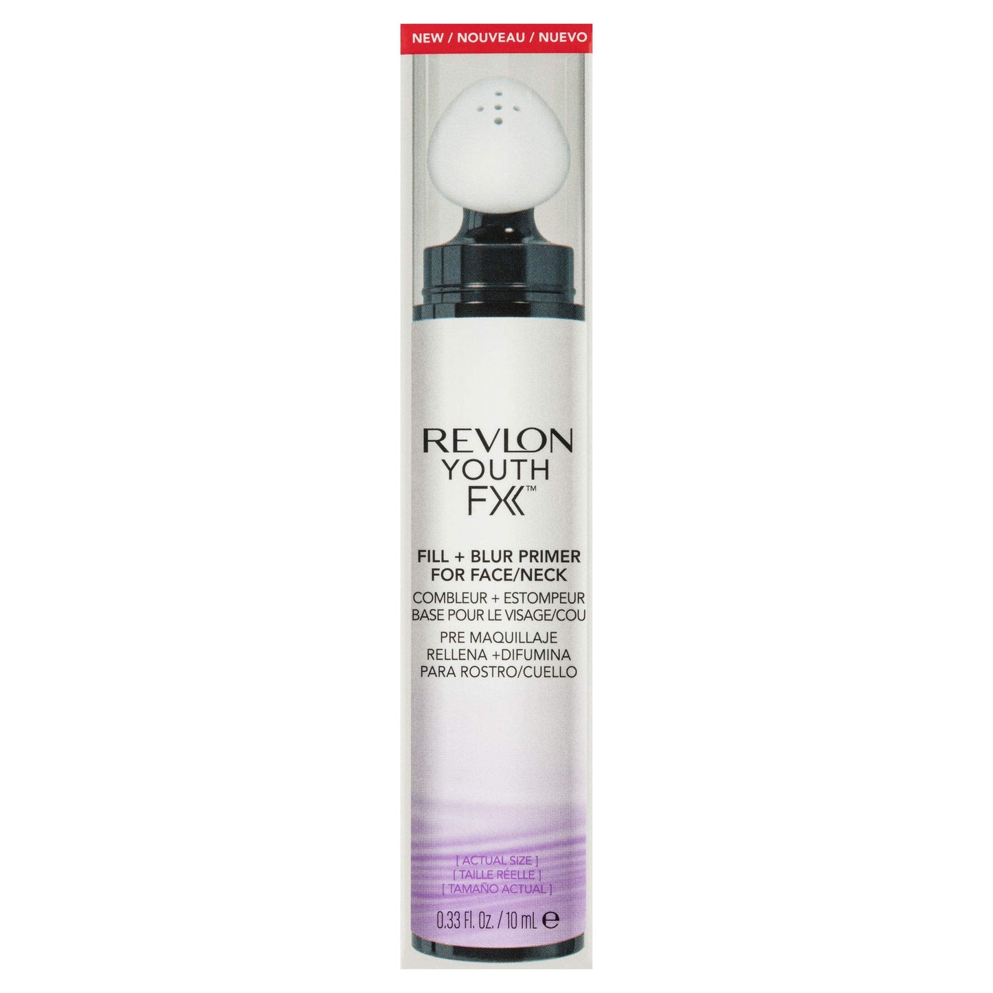 REVLON Fill + Blur Primer, 0.33 Fl Oz, White, Liquid, Lightweight, Hydrating, Universal Shade for All Skin Tones, Face/Neck Beauty & Personal Care REVLON