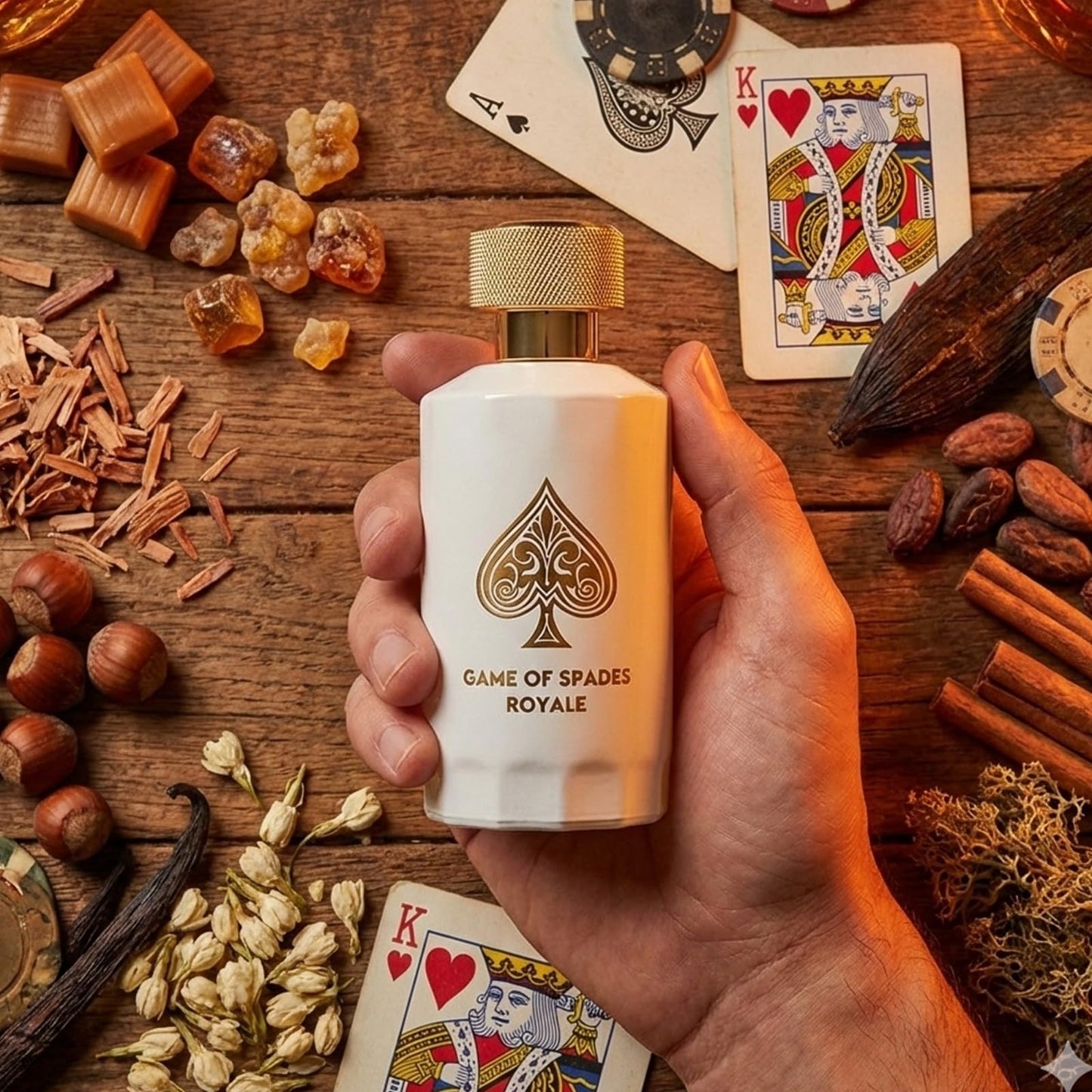 Jo Milano Game of Spades Royale Parfum Spray | 3.4 oz (100ml) | Oud Wood, Amber, Musk, Floral, Caramel Scent | Long Lasting Fragrance for Men and Beauty & Personal Care Jo Milano
