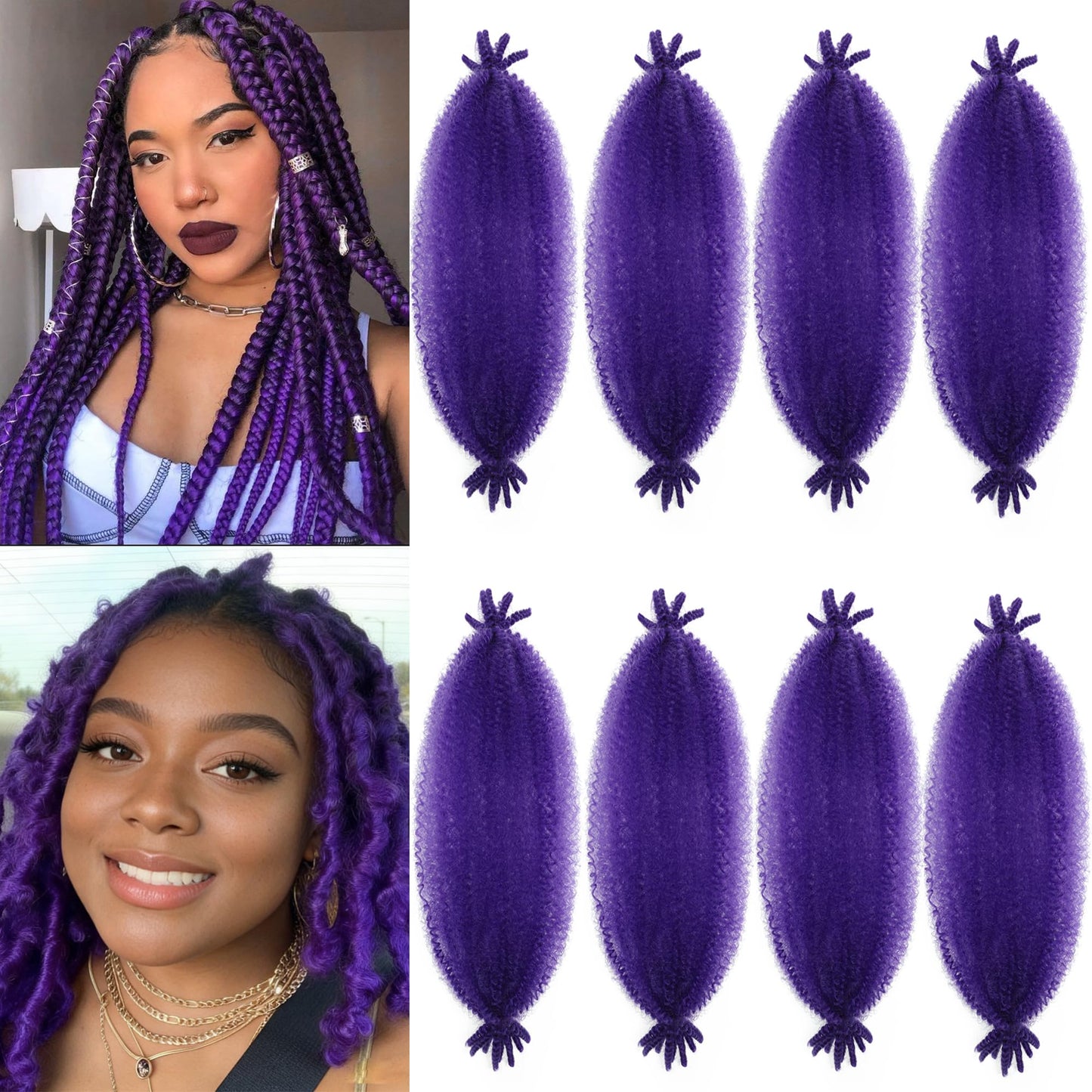 Marley Twist Braiding Hair 8 Packs Springy Afro Twist Hair 10 Inch Pre-Separated Braiding Hair for Distressed Faux Locs Spring Twist Hair Extensions Beauty and Personal Care kossys Default Title