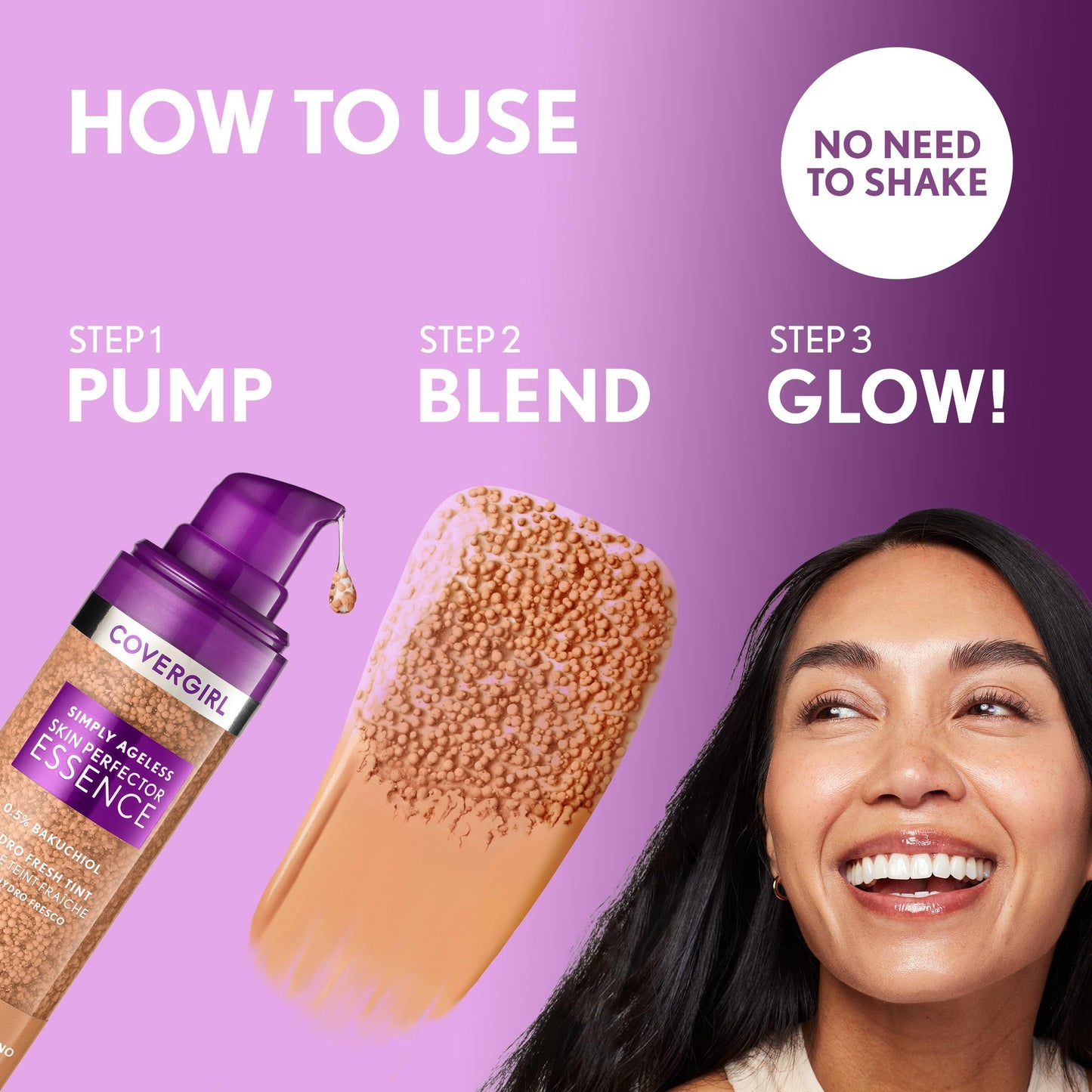 CoverGirl Simply Ageless 45 Medium-Olive Liquid Foundation Bundle with Blending Brush, Skincare Makeup with Bakuchiol & Acid Beauty and Personal Care COVERGIRL