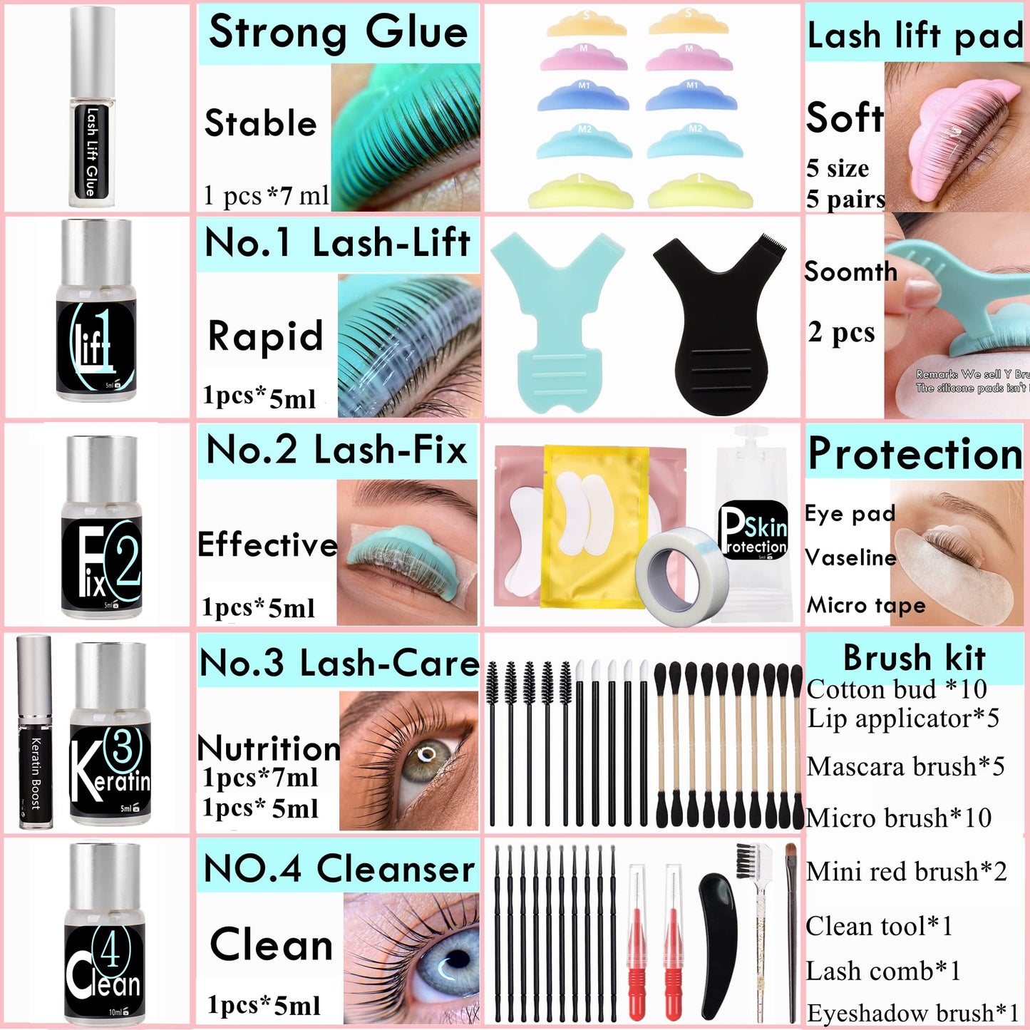 Lash Lift Kit, Lash Lifting and Brow Lamination 2 in 1, DIY Eyelash Perm At Home, Perming Lashes With Strong Glue(lash and eyebrow lift kit) Beauty & Personal Care Libeauty