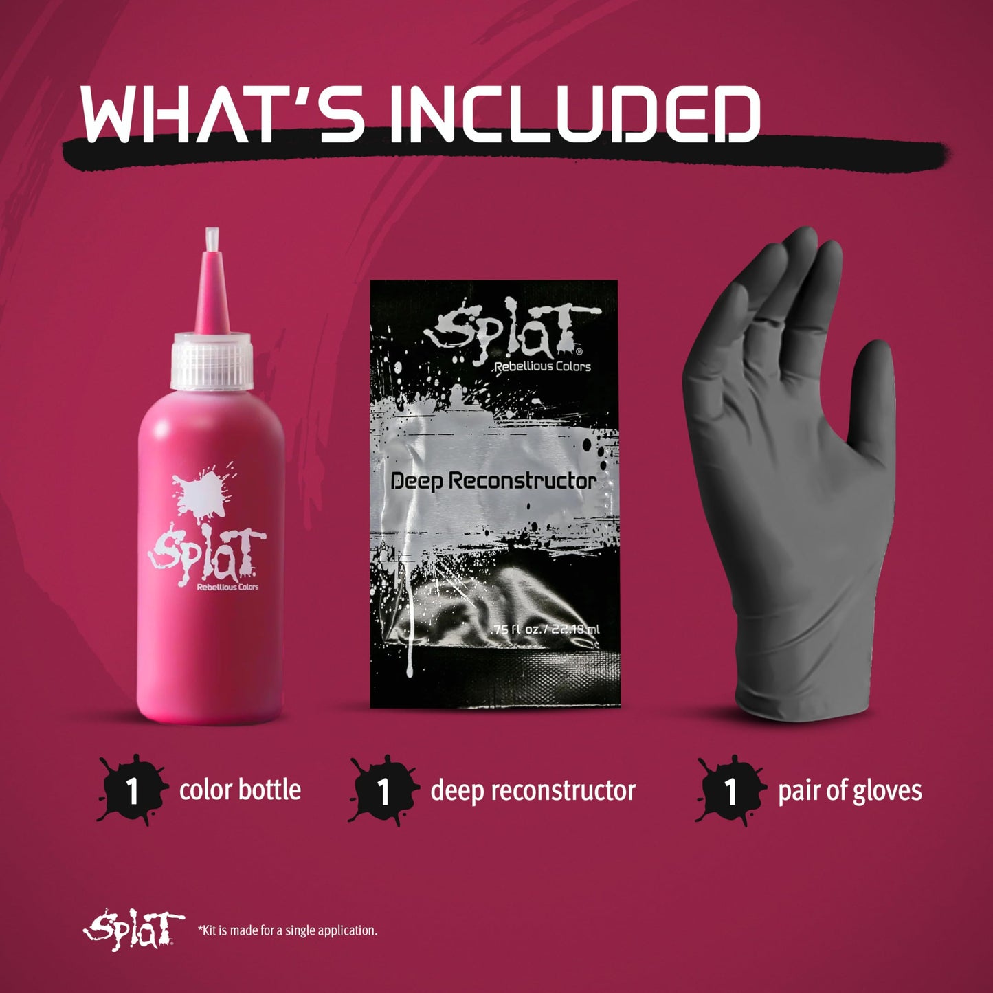 Splat Midnight Pink Sapphire Semi Permanent Hair Dye Kit, 1 Application, Includes Deep Reconstructor Conditioner, Lasts 30 Washes, No Bleach Required Beauty & Personal Care Splat