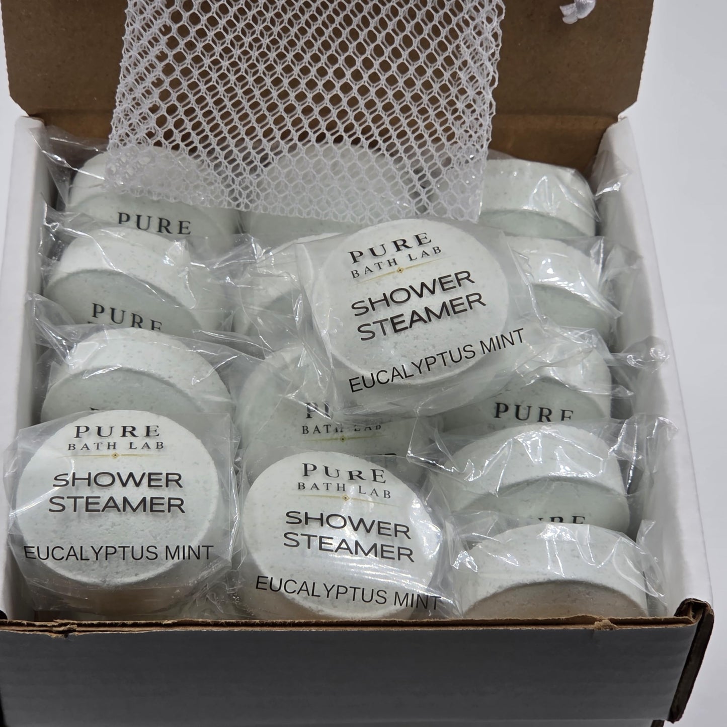 Shower Steamers Eucalyptus Mint Essential Oils, 15 Count, (Larger Than Leading Brand), with Mesh Bag (15 Count) Pack of 1 Beauty and Personal Care Spa Pure