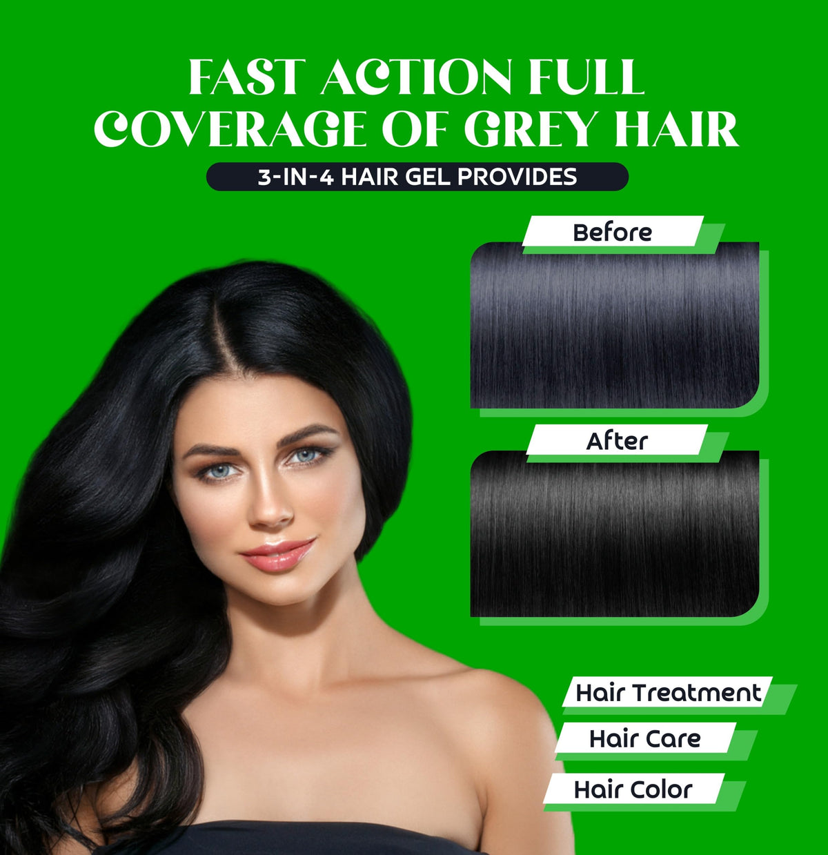 Lichen Organic Black Hair Color Gel for Women and Men with Argan Oil | Ammonia-Free, Damage-Free I 100% Natural Grey Hair Coverage I 500ml + 500ml
