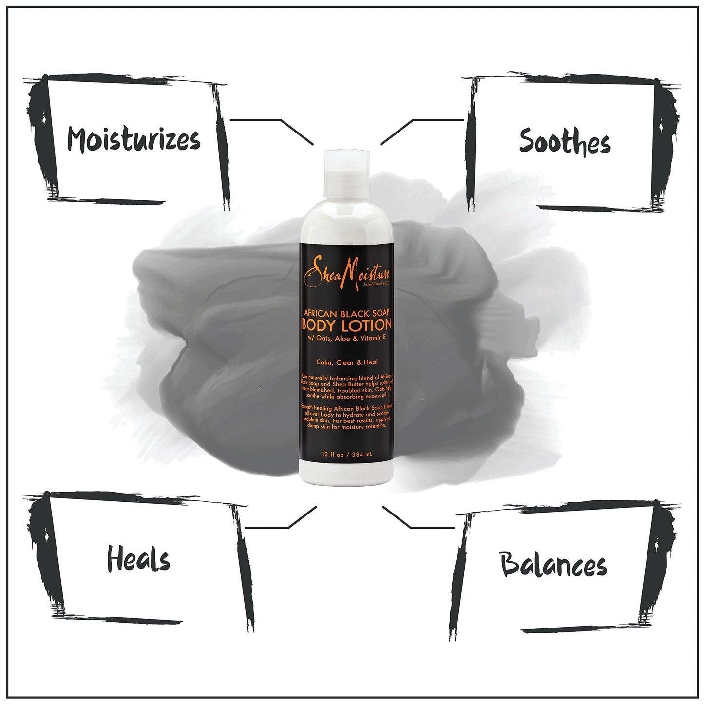 Sheamoisture Soothing Body Lotion for Troubled Skin African Black Soap Lotion with Shea Butter 13 oz Beauty & Personal Care Shea Moisture