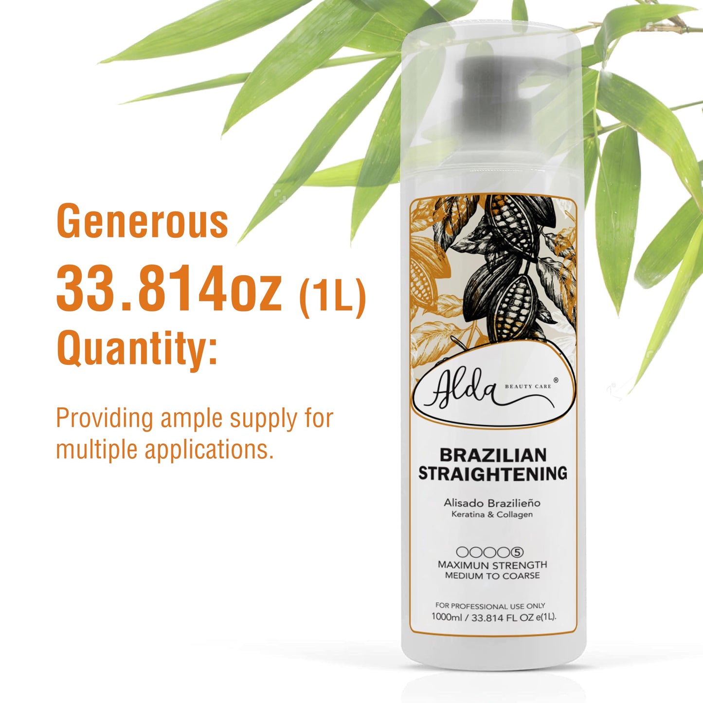Alda Beauty Care Hair Treatment - Premium Hair Straightener Cream, Sulfate-Free Anti Frizz Hair Products, Perfect Hair Straightening Solution for Dry Beauty & Personal Care Alda Beauty Care