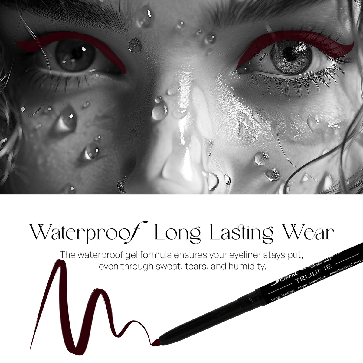 SORMÉ Truline Professional Mechanical Smudge Proof Eyeliner Pencil - Vitamin E Waterproof Gel Formula with Finest Color Pigment & Ultra Creamy Beauty & Personal Care SORMÉ