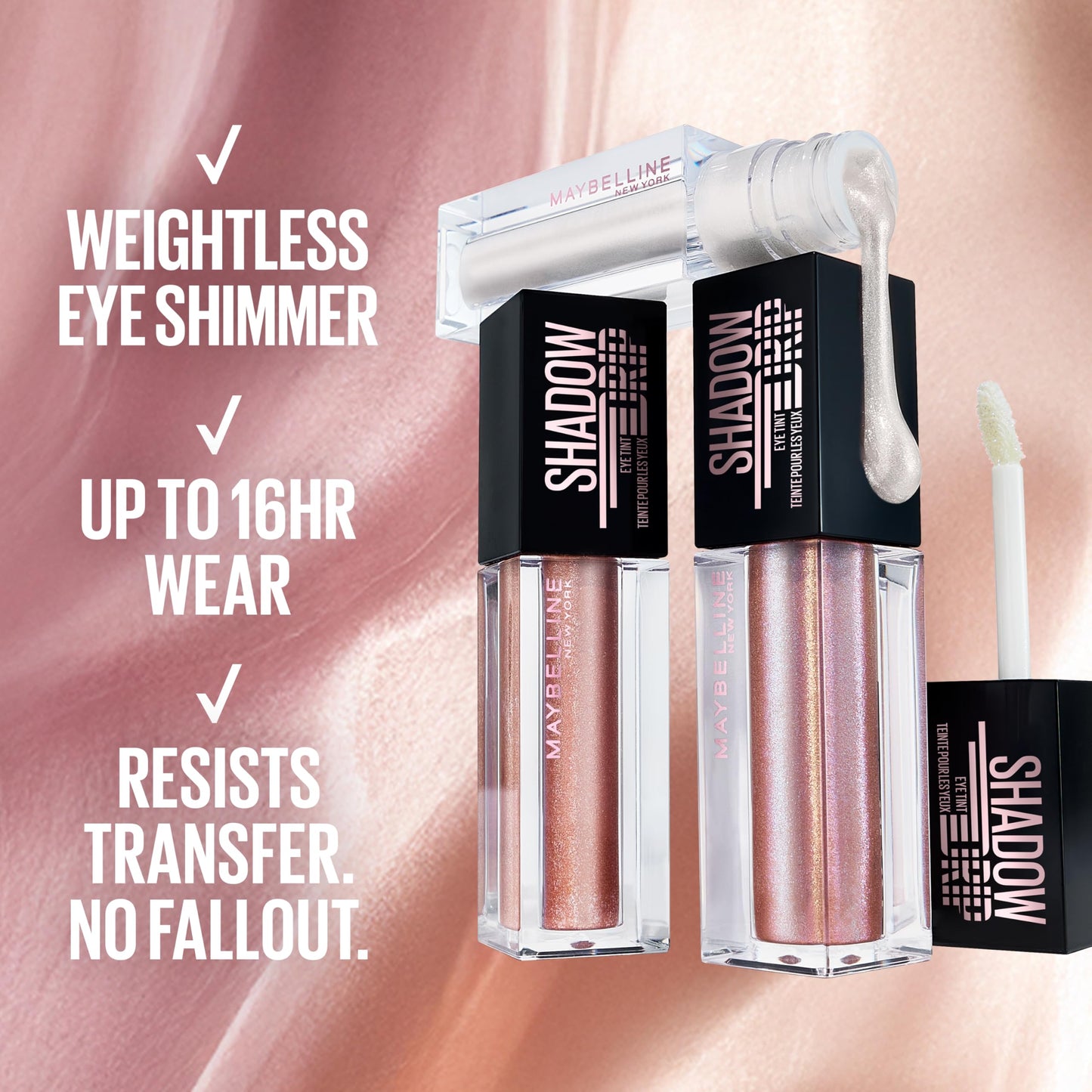 MAYBELLINE Shadow Drip Eye Tint Liquid Eyeshadow, High-Impact, Lightweight Shimmer Eye Shadow with Up To 16HR Wear, Amethyst Drip, 1 Count Beauty & Personal Care MAYBELLINE