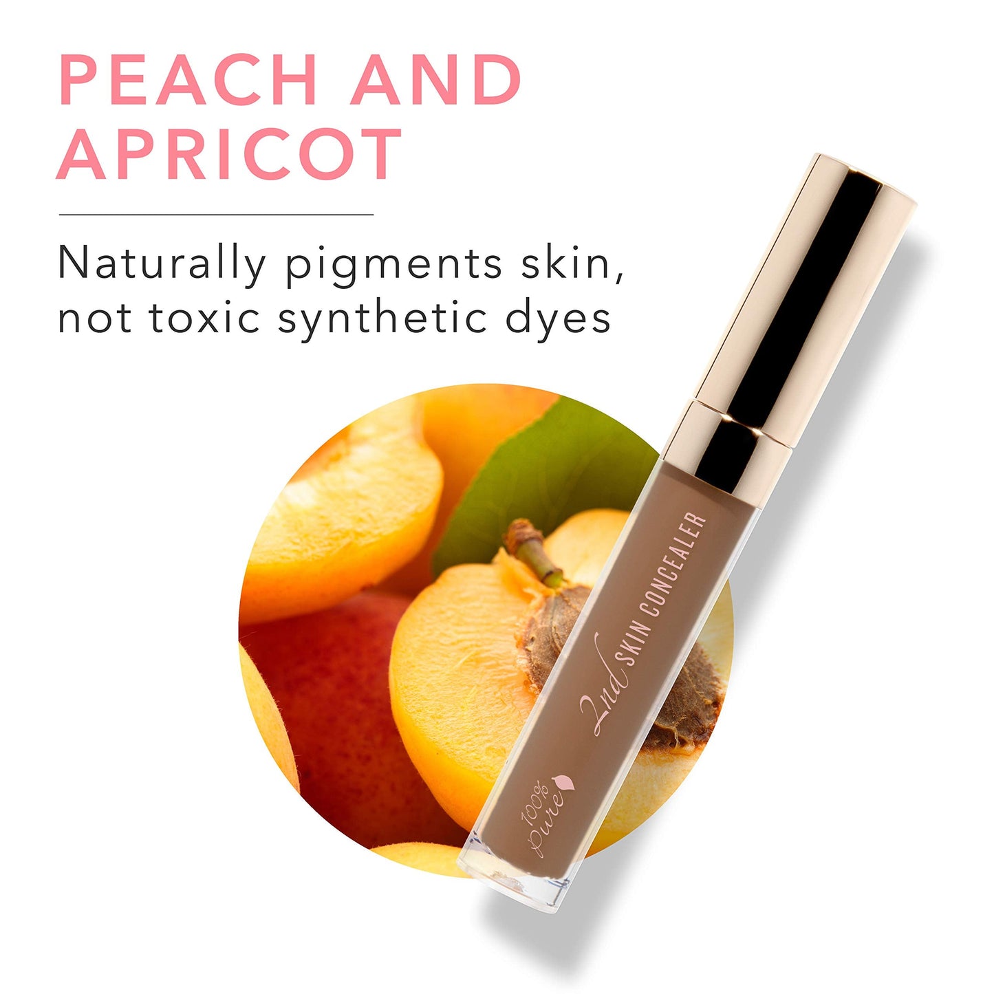 100% PURE 2nd Skin Concealer (Fruit Pigmented), Shade 7, Full Coverage, Lightweight, Liquid Concealer for Face, Under Eyes, Vegan Makeup (For Deep Beauty & Personal Care 100% PURE