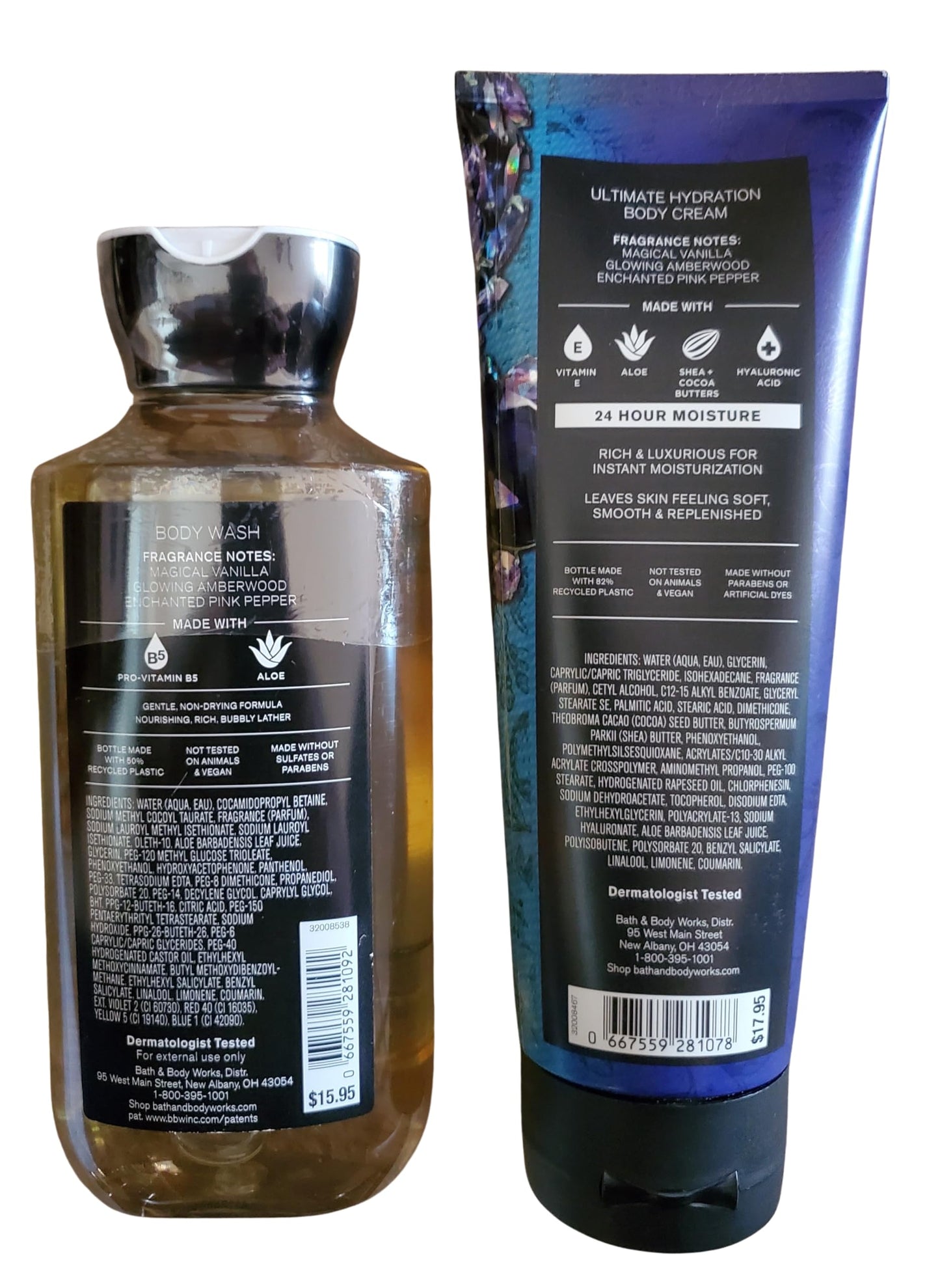 Bath & Body Works Wicked Vanilla Woods Ultimate Hydration Body Cream and Body Gel Wash 2 Piece Set Beauty & Personal Care Bath & Body Works