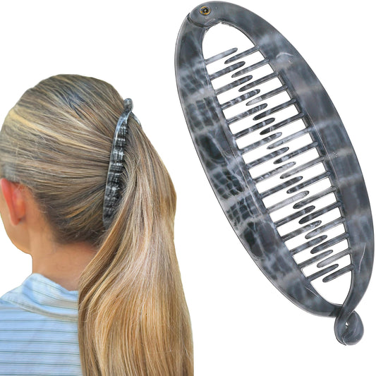Camila Paris CP3101 French Large Banana Clip Hair Comb, Classic Banana Clips Hair for Thick Hair Ponytail Holder Interlocking Styling Clips for Women Beauty & Personal Care Camila