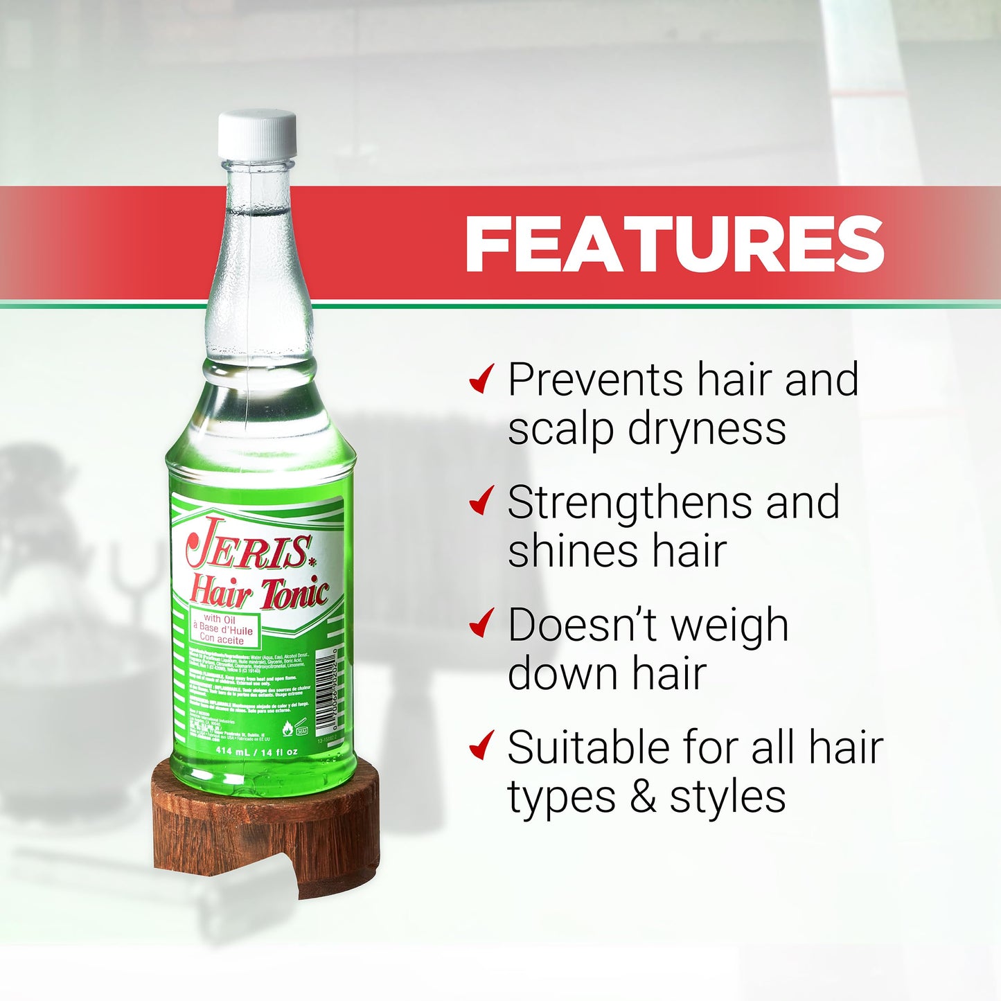 Clubman Jeris Hair Tonic for Men - Hair Oil for Men, Grooming Tonic, Restores and Conditions Hairs, Refreshing Scent, 14 fl oz Beauty & Personal Care Clubman